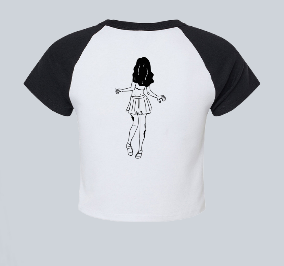 Necrophelicia Crop Tee <b&w edition>